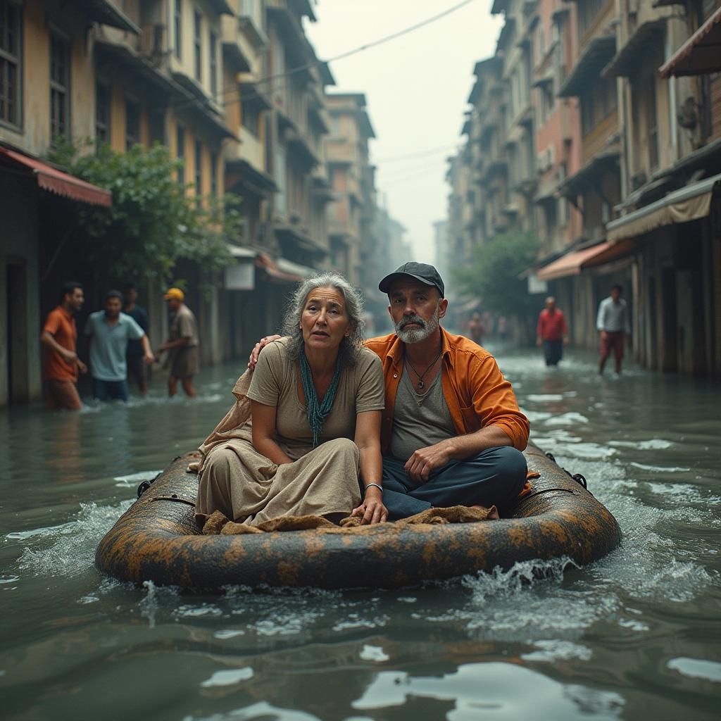 Humorous Water Leak Disaster Parody of Raft of Medusa
