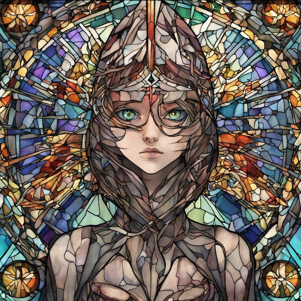 Stained Glass Stare: An AI Generated Design