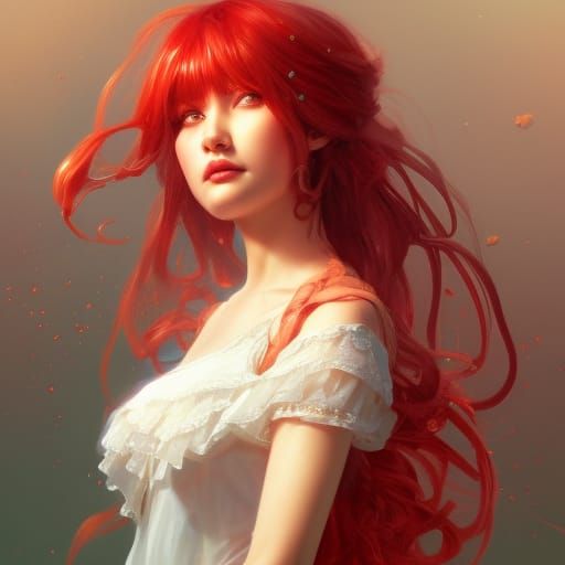 Strawberry Shortcake Portrait in Hyperdetailed Style