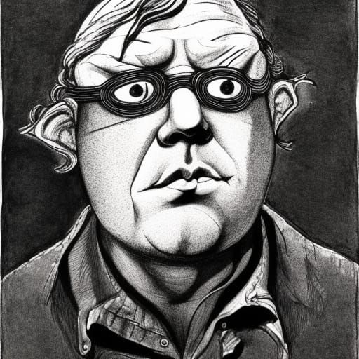 Jason Tippitt: Monochromatic Pen Illustration in Blake/Stead...