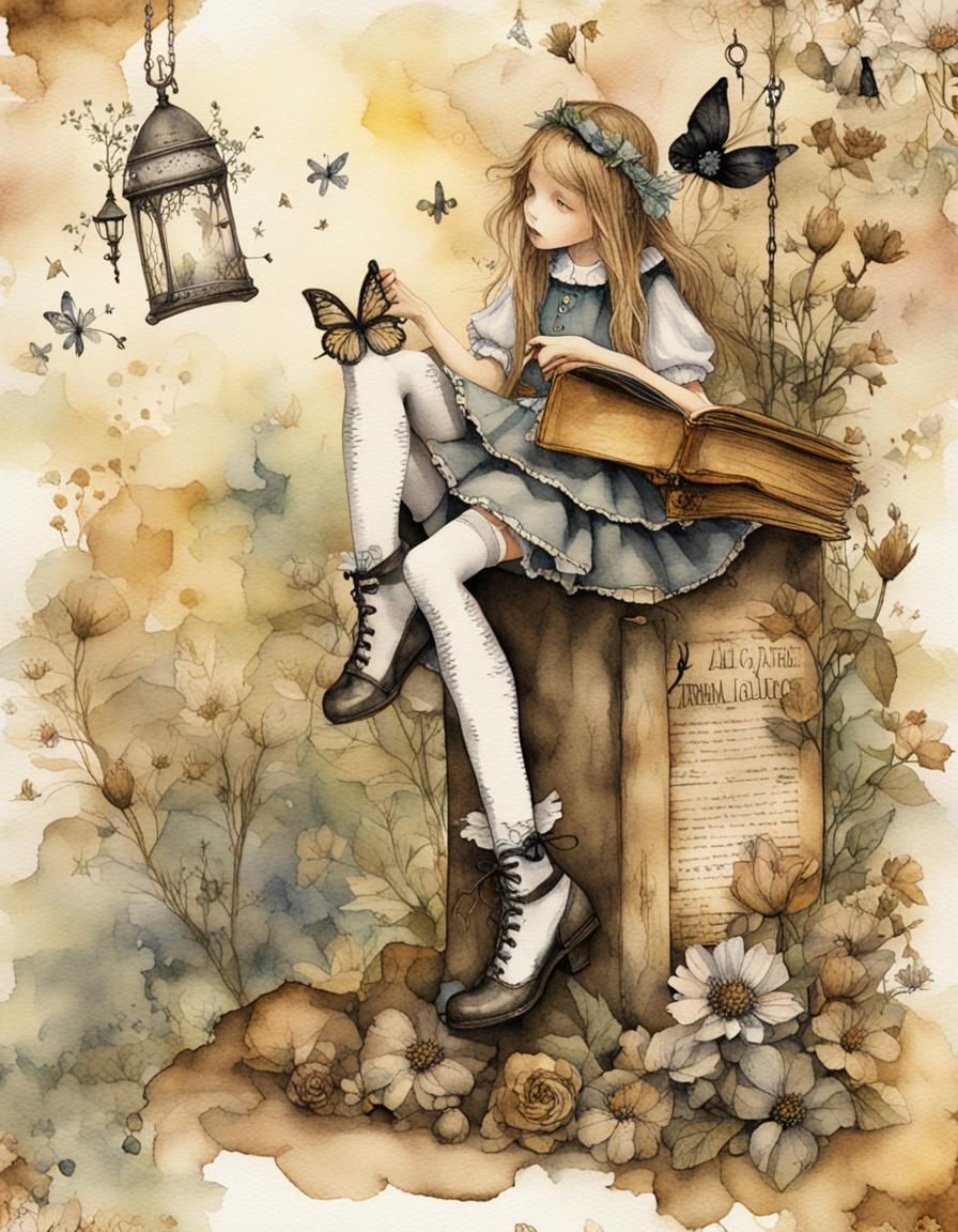 Alice's Fairy Tale Legs in Soft Watercolor