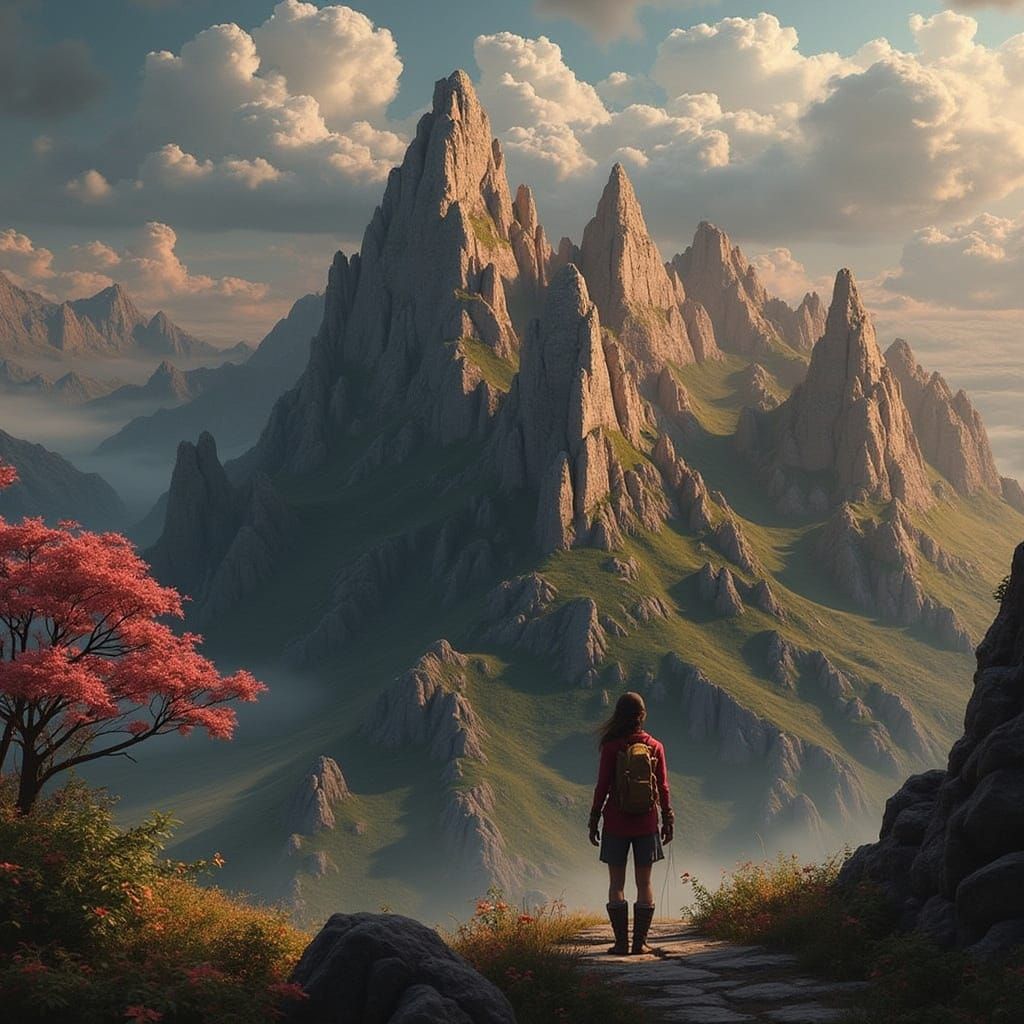 Mystical Mountains in an Ethereal Realm