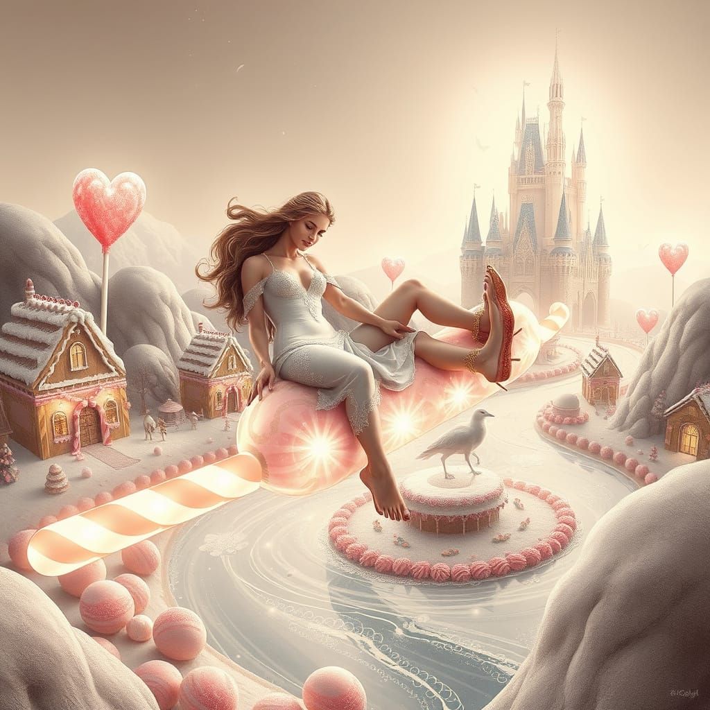 Aphrodite in Candy Land: Pastel Watercolor Dream