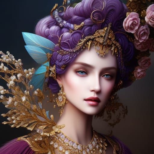 Fantasy Ice Crown Digital Illustration in 8K