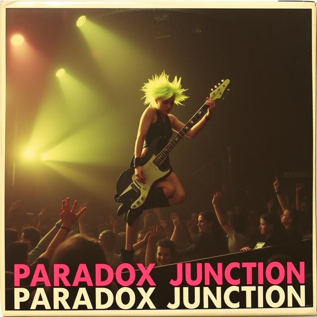 Punk Rock Concert Scene with Neon Accents