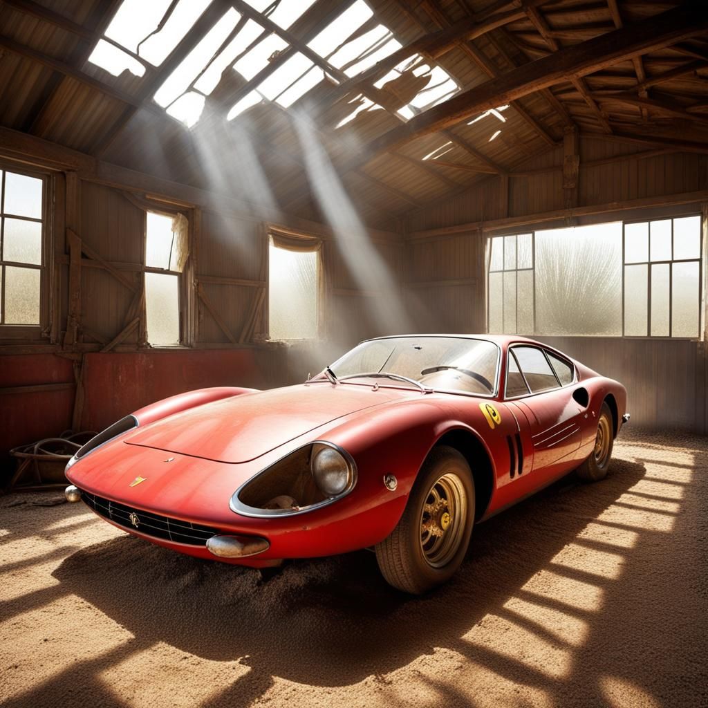 Rare Ferrari Barn Find in Dusty Sunlight