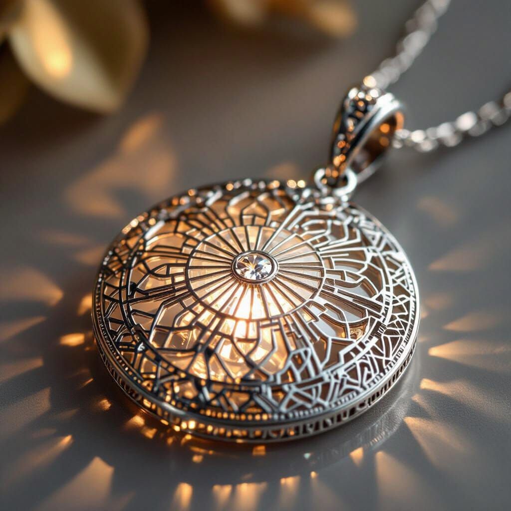 Intricate Art Deco Sterling Silver Pendant