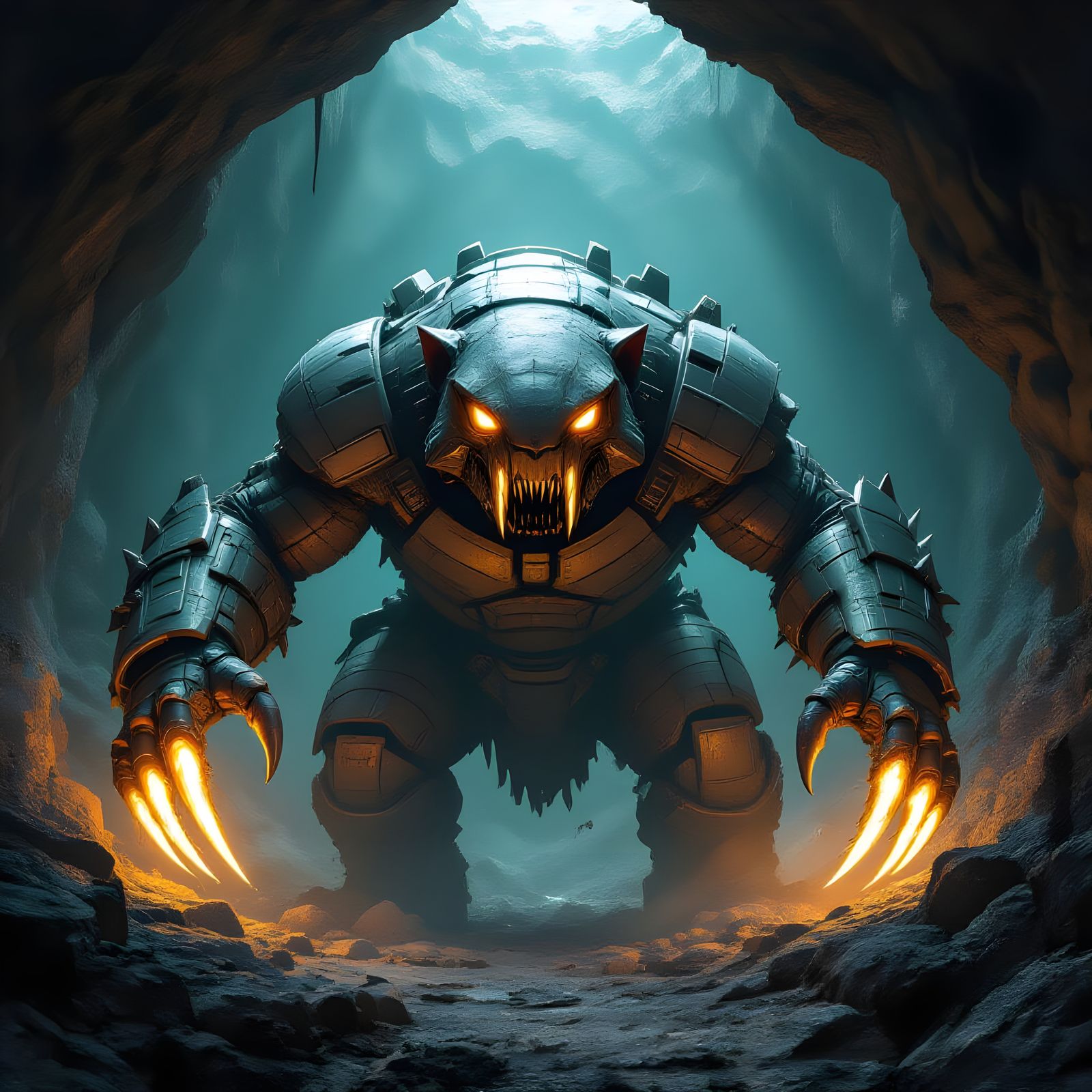 Giant Mutated Mole with Drill Claws Breaks Rock