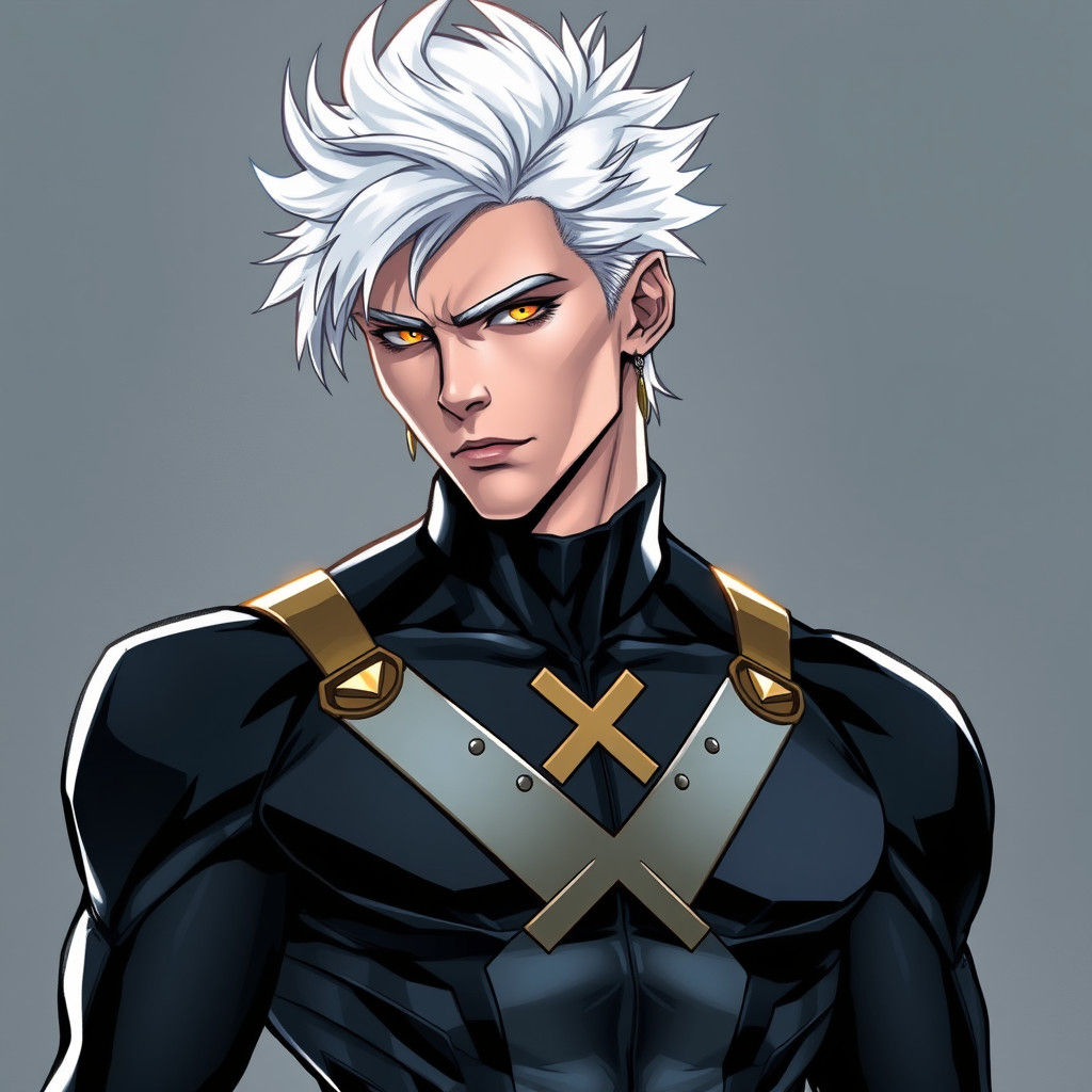 Vali Ravenclaw as a male X-Men 97 character with white hair ...
