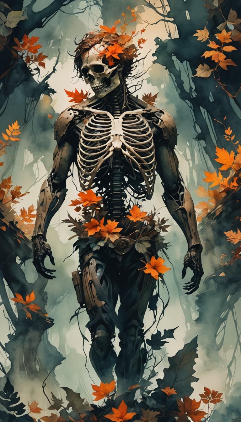 Stylized Watercolor Art of a Dead Man's Chest