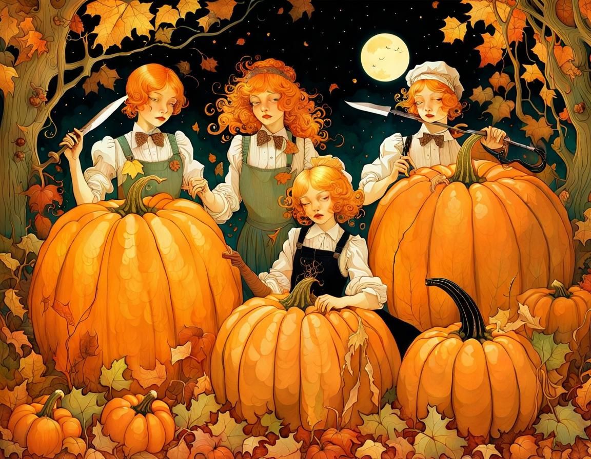 Halloween Pumpkin Carving: A Golden Autumn Masterpiece