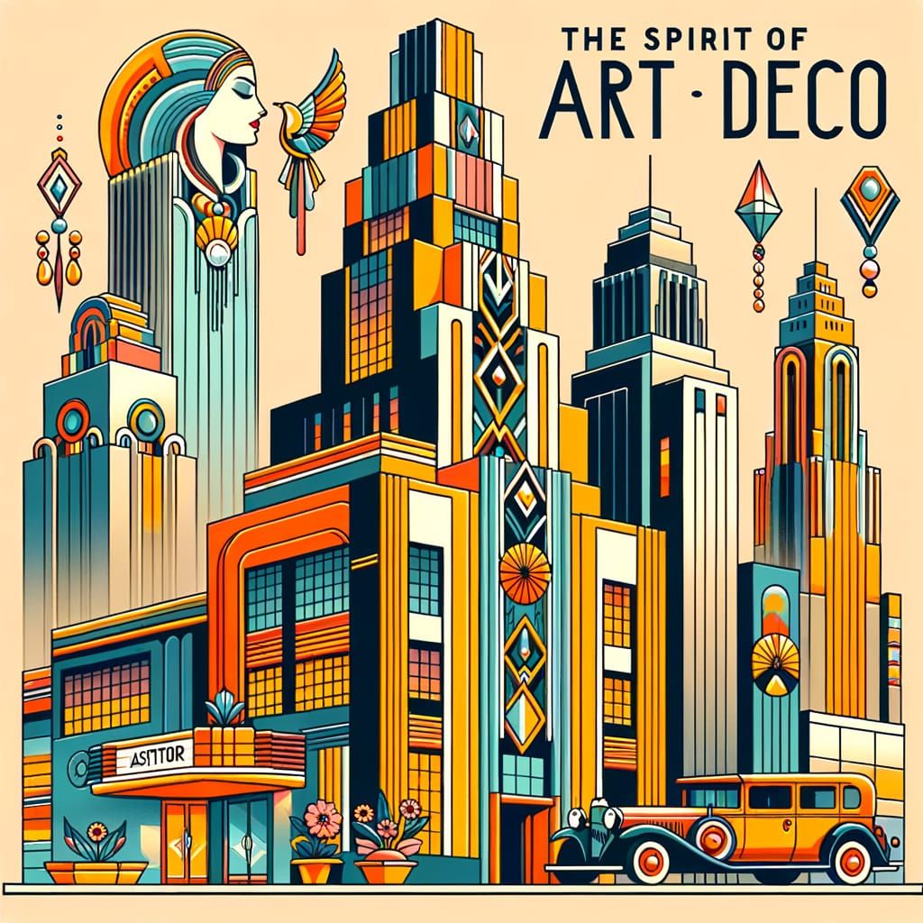 Art Deco Spirit: Geometric Shapes and Lavish Ornamentation