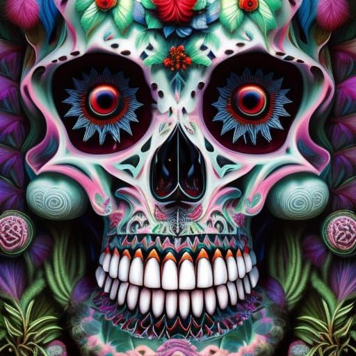 Intricate Fantasy Skull in Hyperrealistic Digital Art