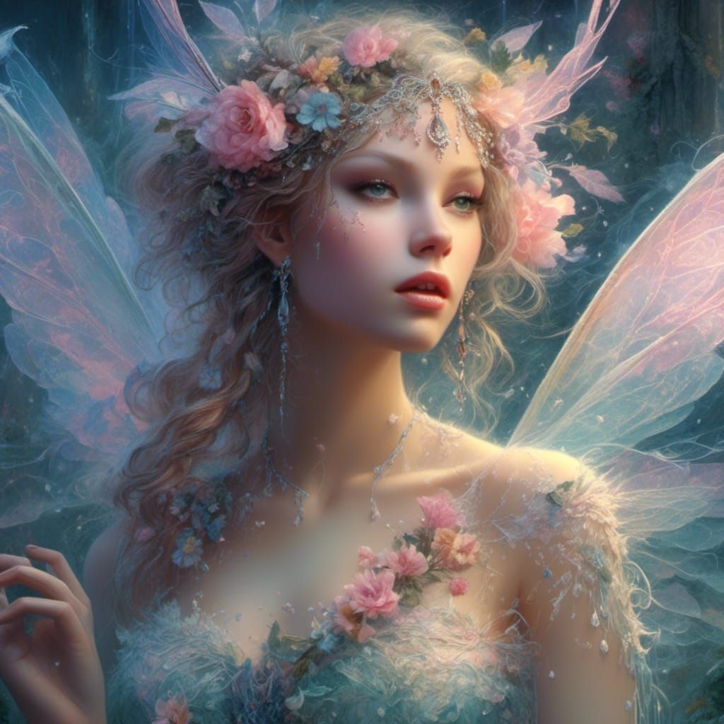 Hyperdetailed Fairy Portrait in Ethereal Fantasy Style
