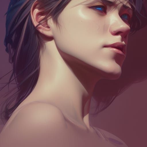 Detailed Portrait of Two Women, Trending Art