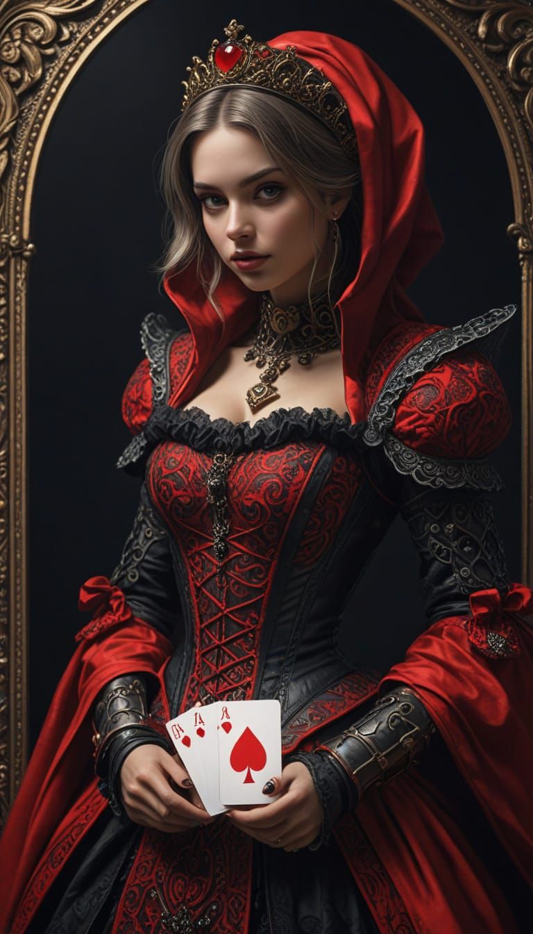 Red Riding Hood as the Queen of Hearts