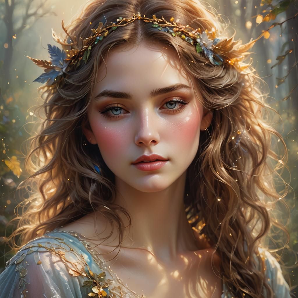 Dreamy Girl Portrait in Ethereal Style