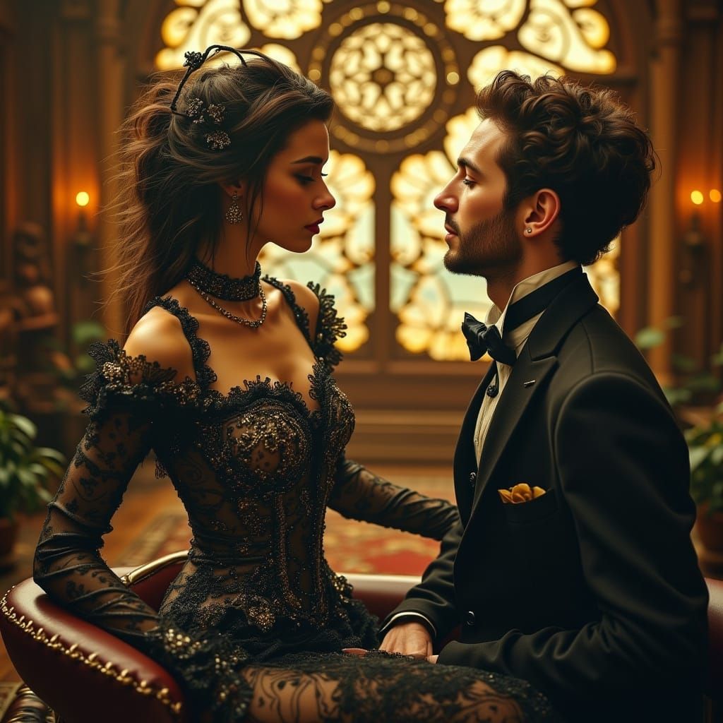 Female Hypnotist Inducing Trance in Victorian Style