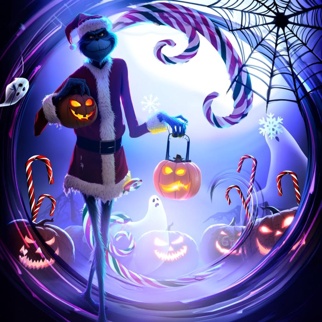 Macabre Grinch in Halloween Vortex