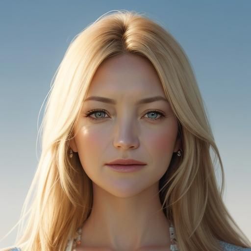 Kate Hudson Portrait in Elegant Oil Painting Style