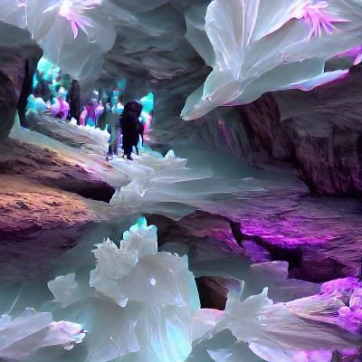 Crystalline Ice Cave Exploration in 8k Resolution