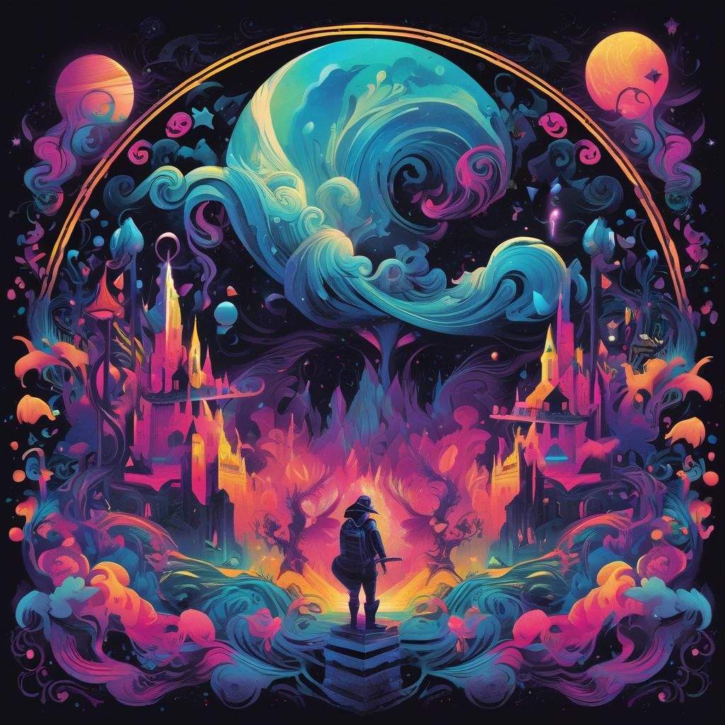 Magical Themed T-Shirt Design with Dark Goth Elements