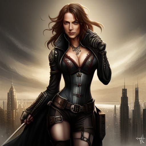 Steampunk Corset Concept Art in 8k Resolution