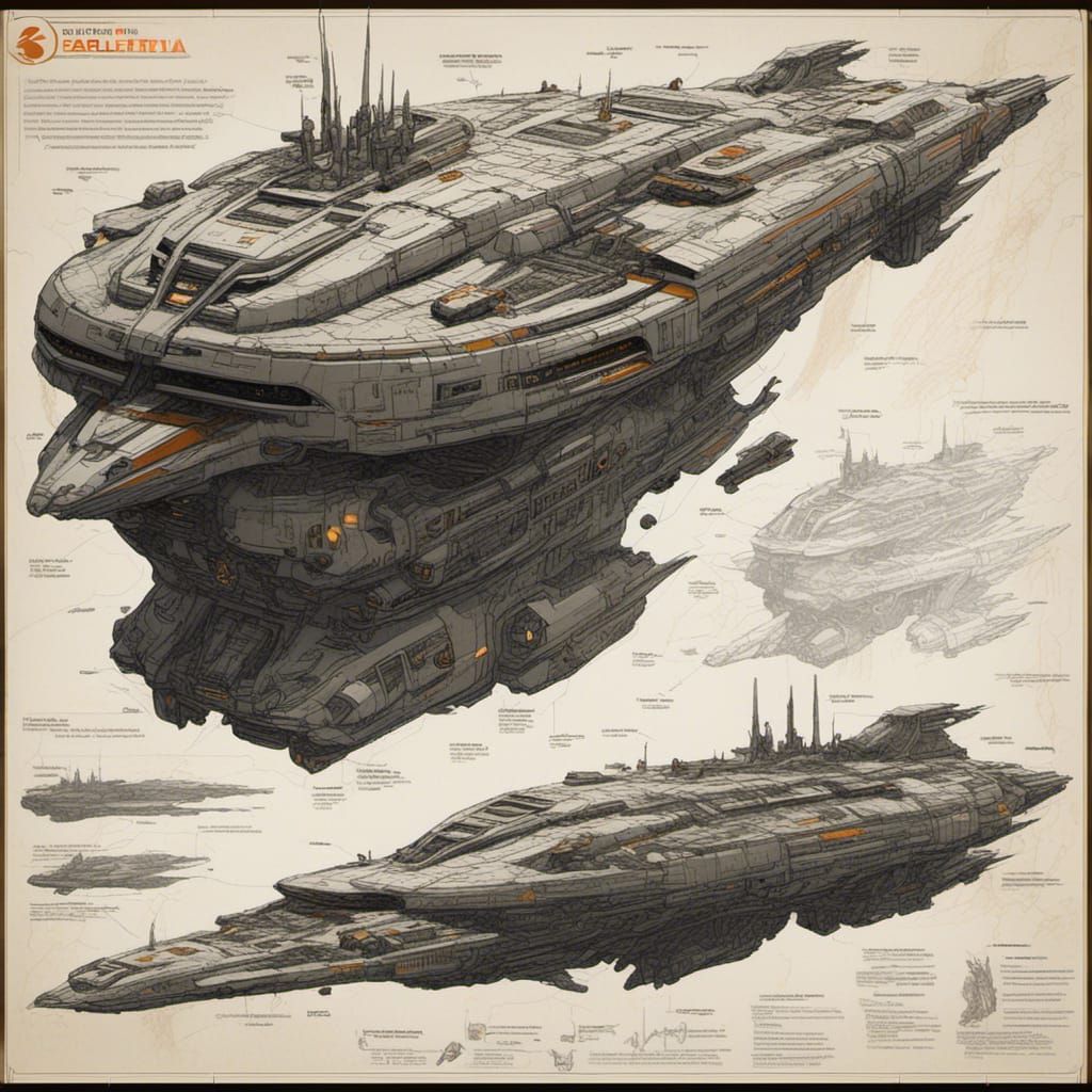 Colossal Colonial Battlestar Digital Rendering