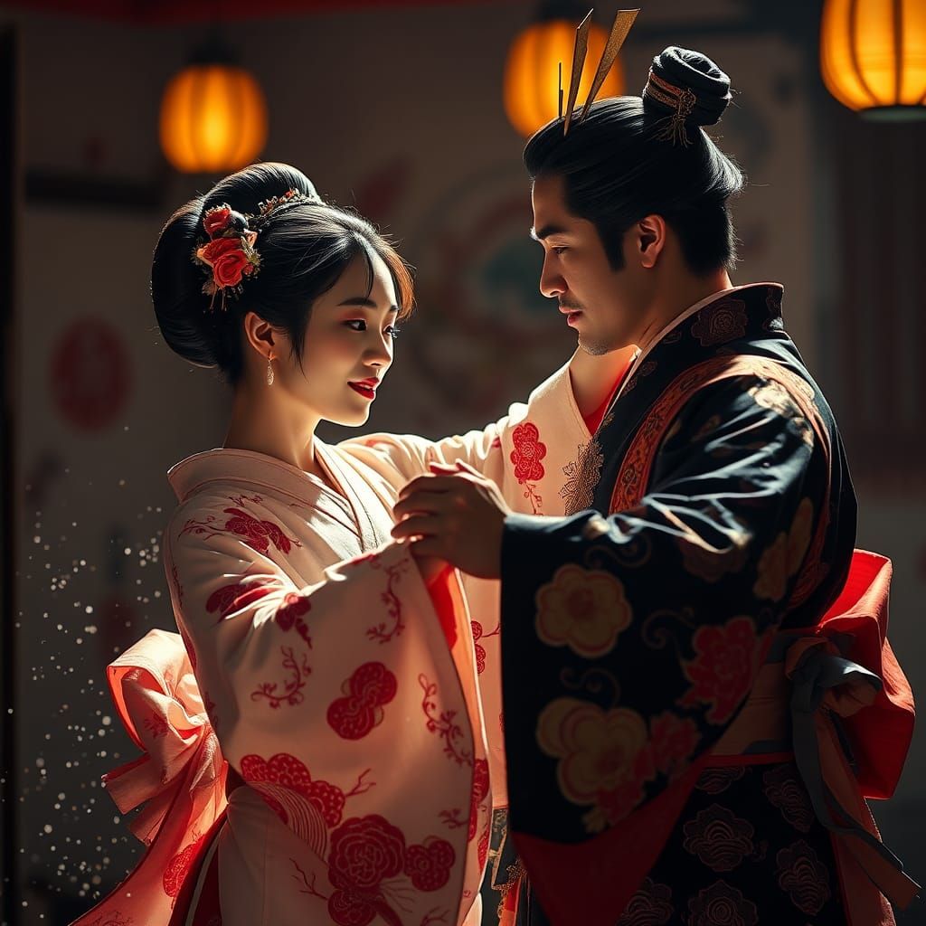 Kintsugi Art Performance in Hyperrealistic Style