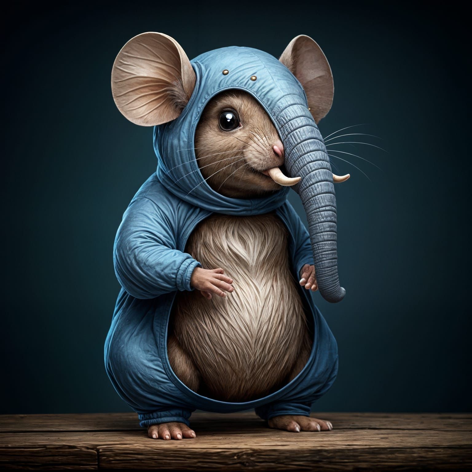 Mouse Dressed as Mighty Elephant