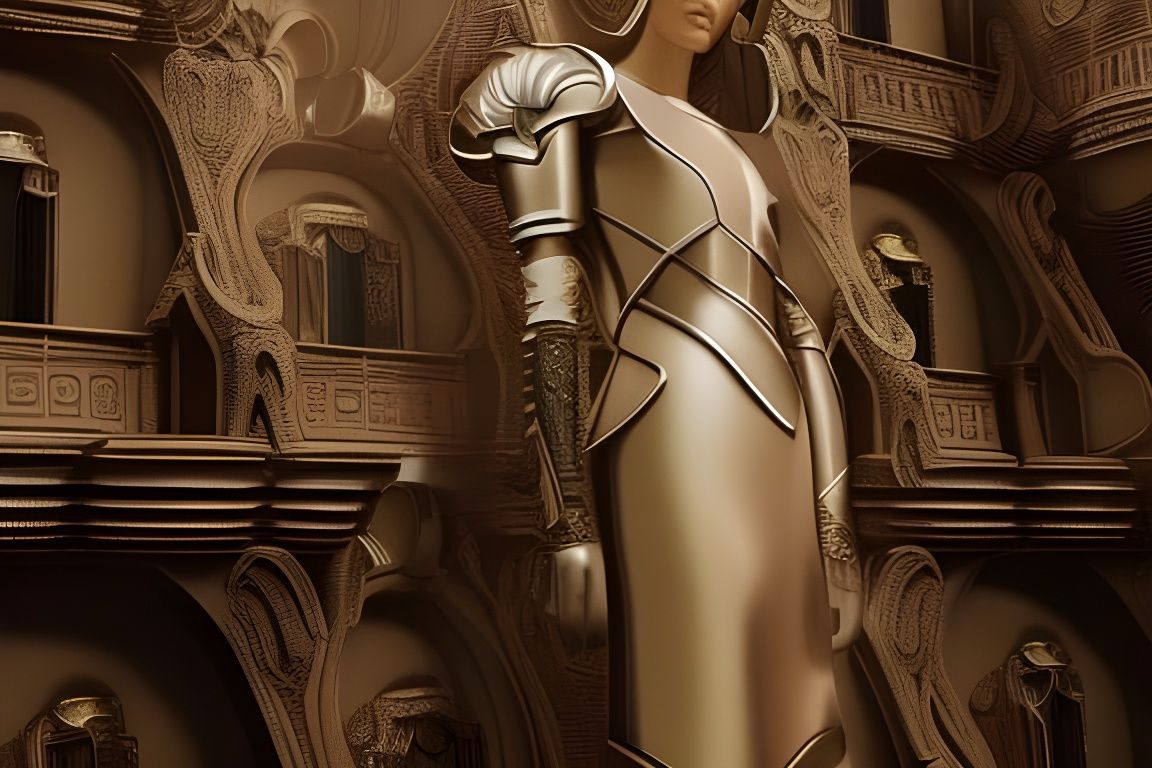 Futuristic Versace Architecture: Regal Digital Matte Paintin...