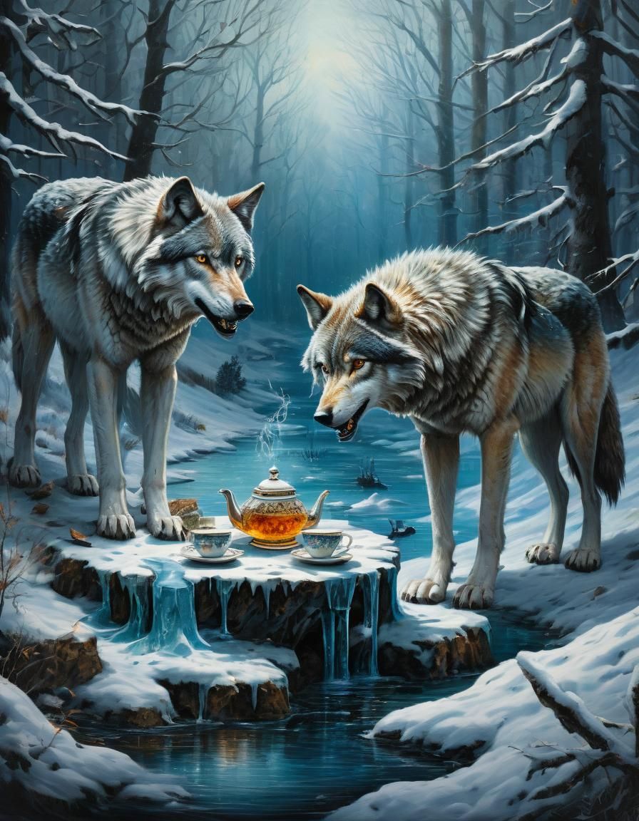 Inviting Wolf Image with Hyperdetailed Rendering