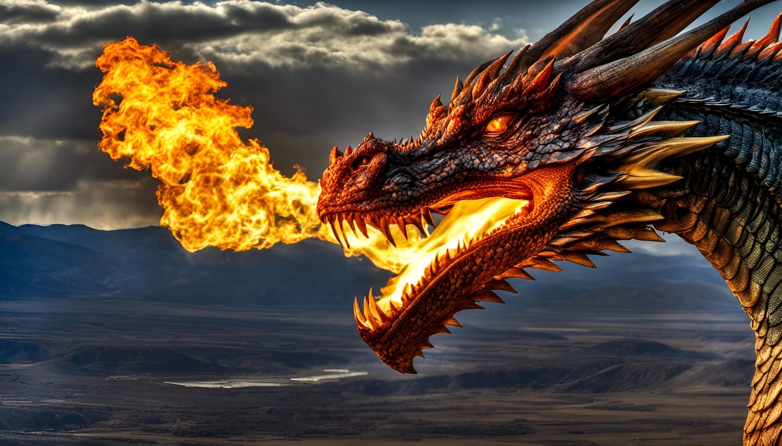 Majestic Fire-Breathing Dragon in High Definition