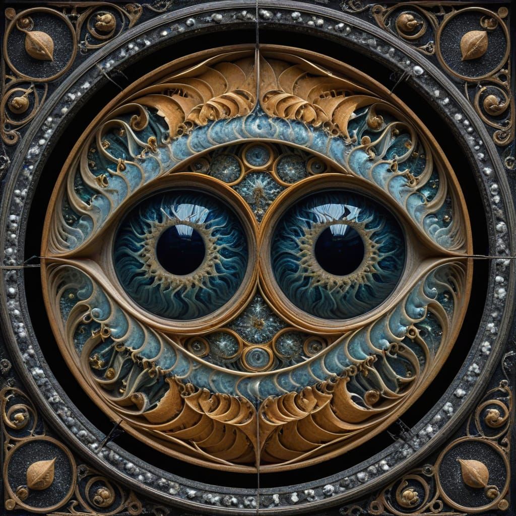 Eyes within Escherian Fractals