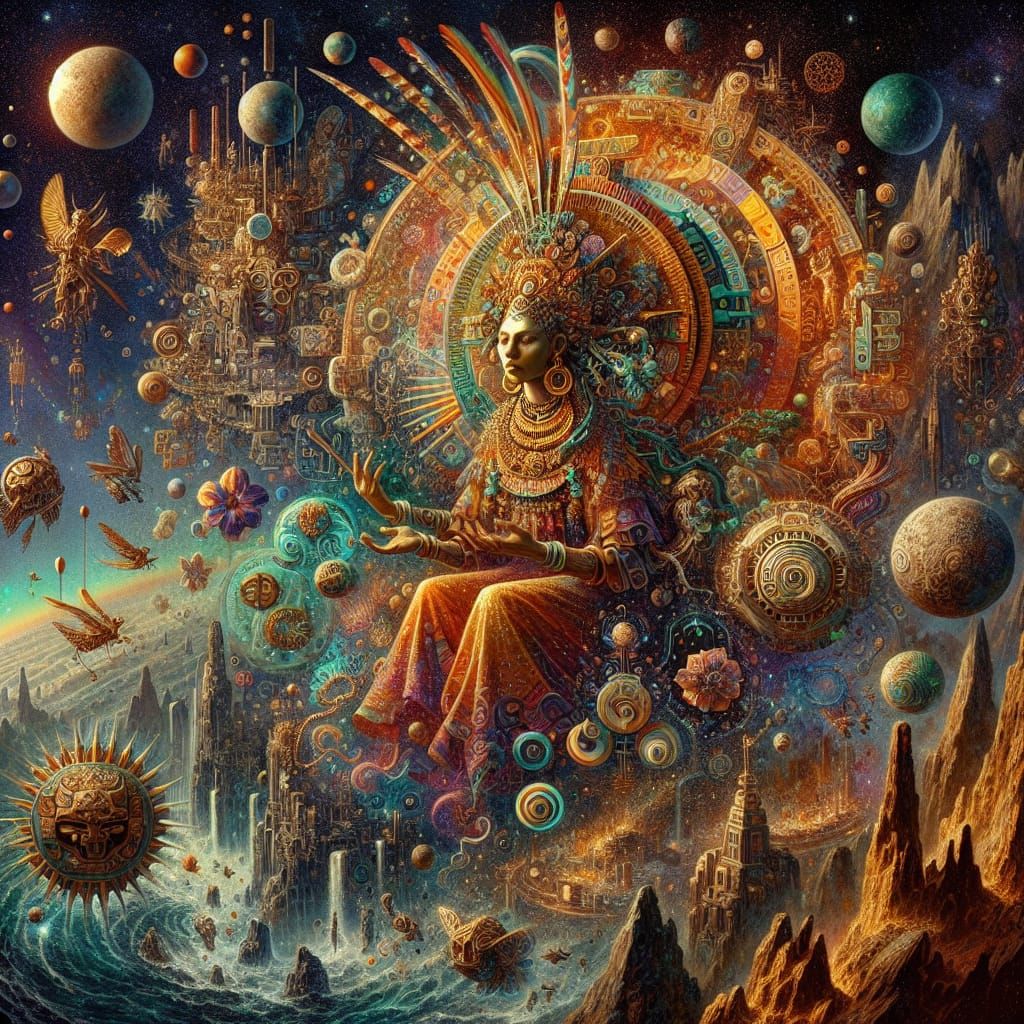 Goddess Tlazolteotl: Detailed Matte Painting in 8k