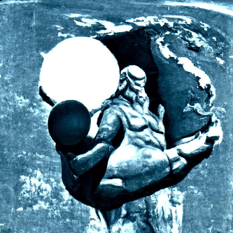Atlas Holding the Earth Sculpture