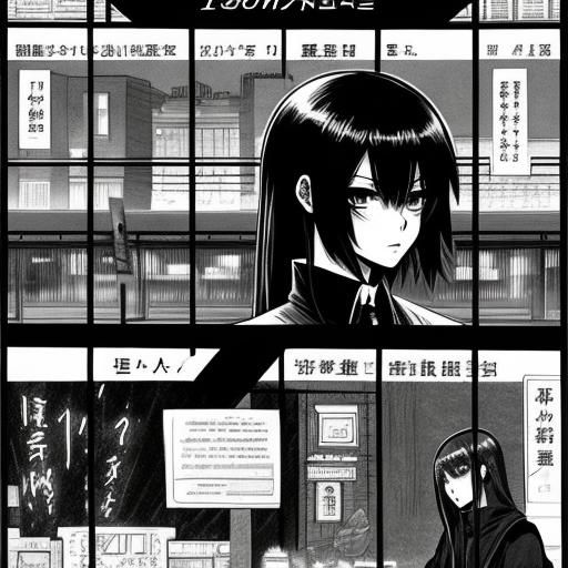 Mysterious Girl in Manga Page