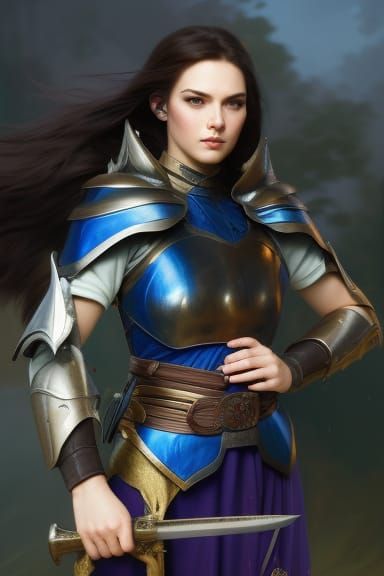 Girl in Armor Concept Art Portrait