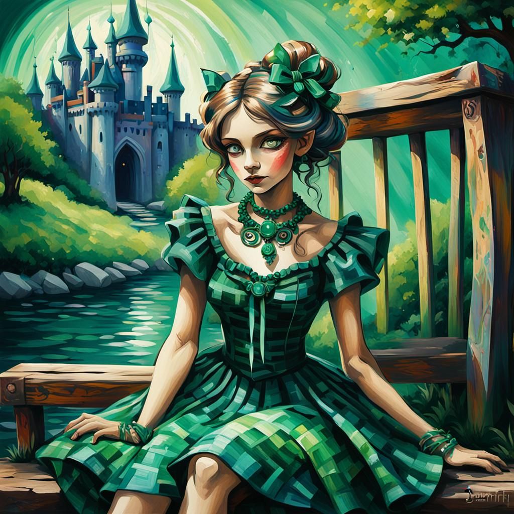Victorian Faerie in Graffiti Art Style