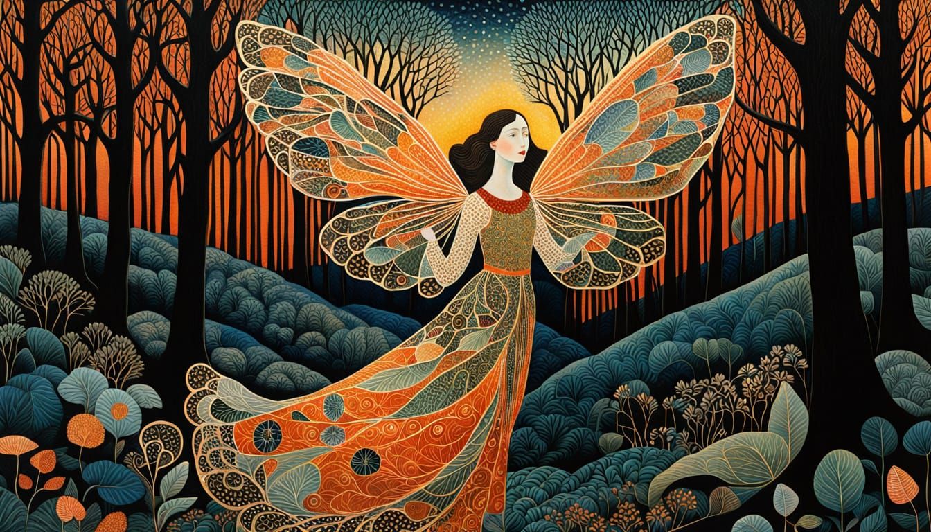 Surreal Bio Art Goddess Rises from Ethereal Forest