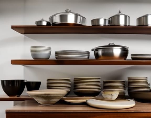 Organized Kitchen Counter with Colorful Utensils as Matte Pa...