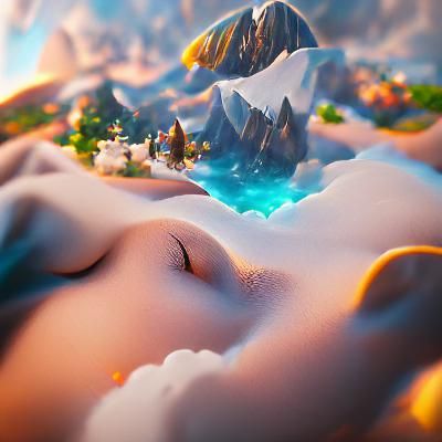 Dreamy Mountain Landscape in 8K Resolution