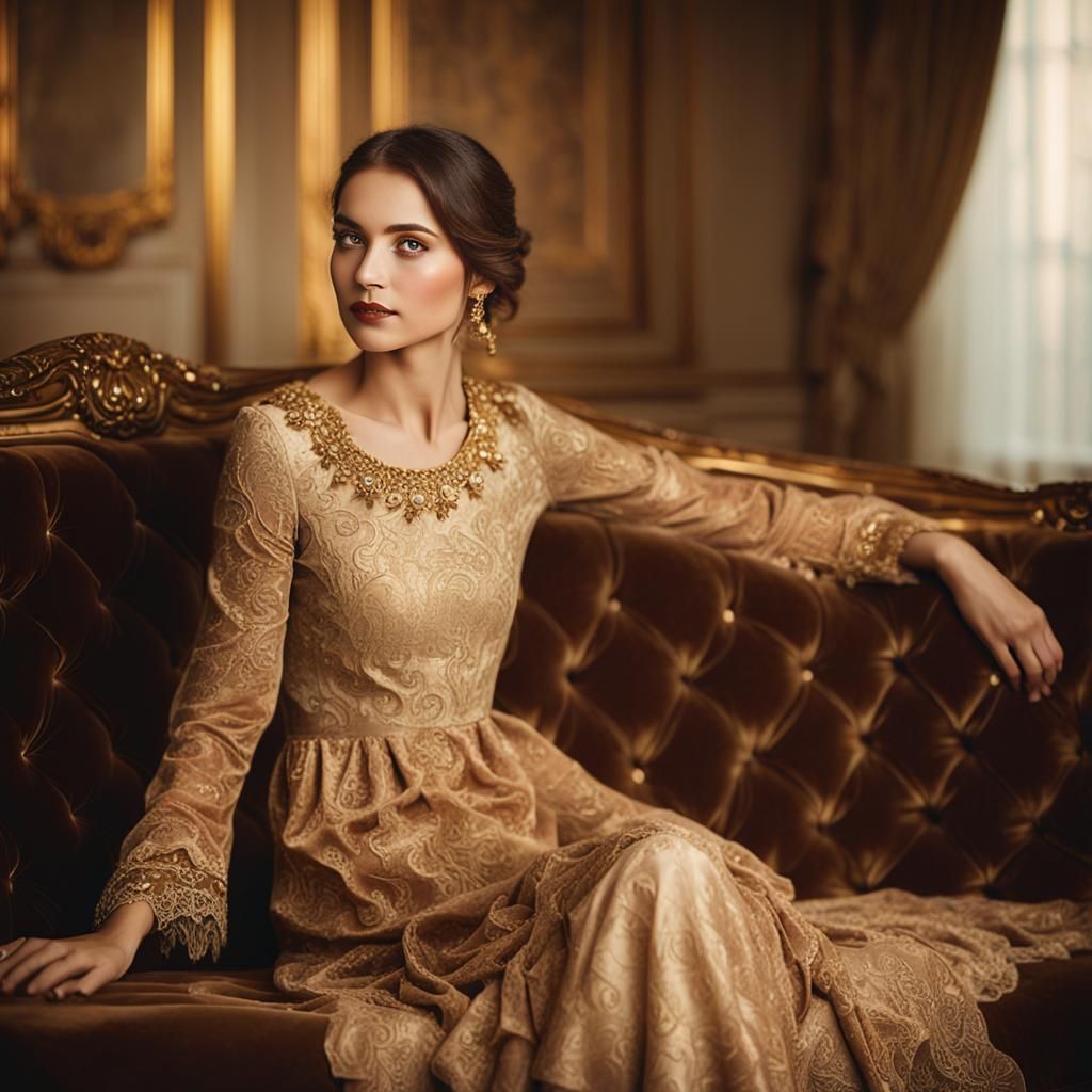 Elegant Woman Portrait with Soft Golden Lighting