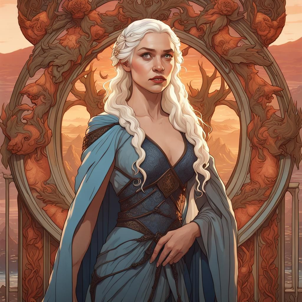Daenerys Targaryen in Art Nouveau Style