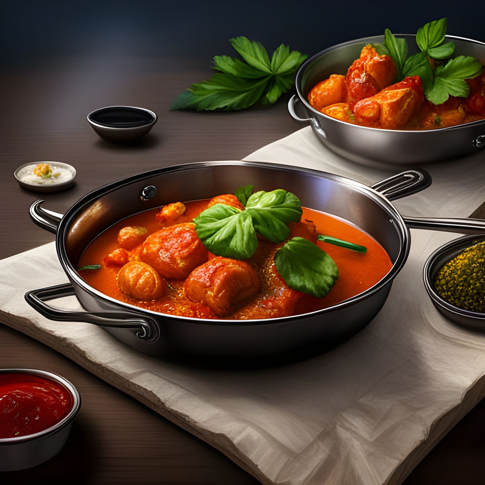 Hyperrealistic Indian Food Splash Art