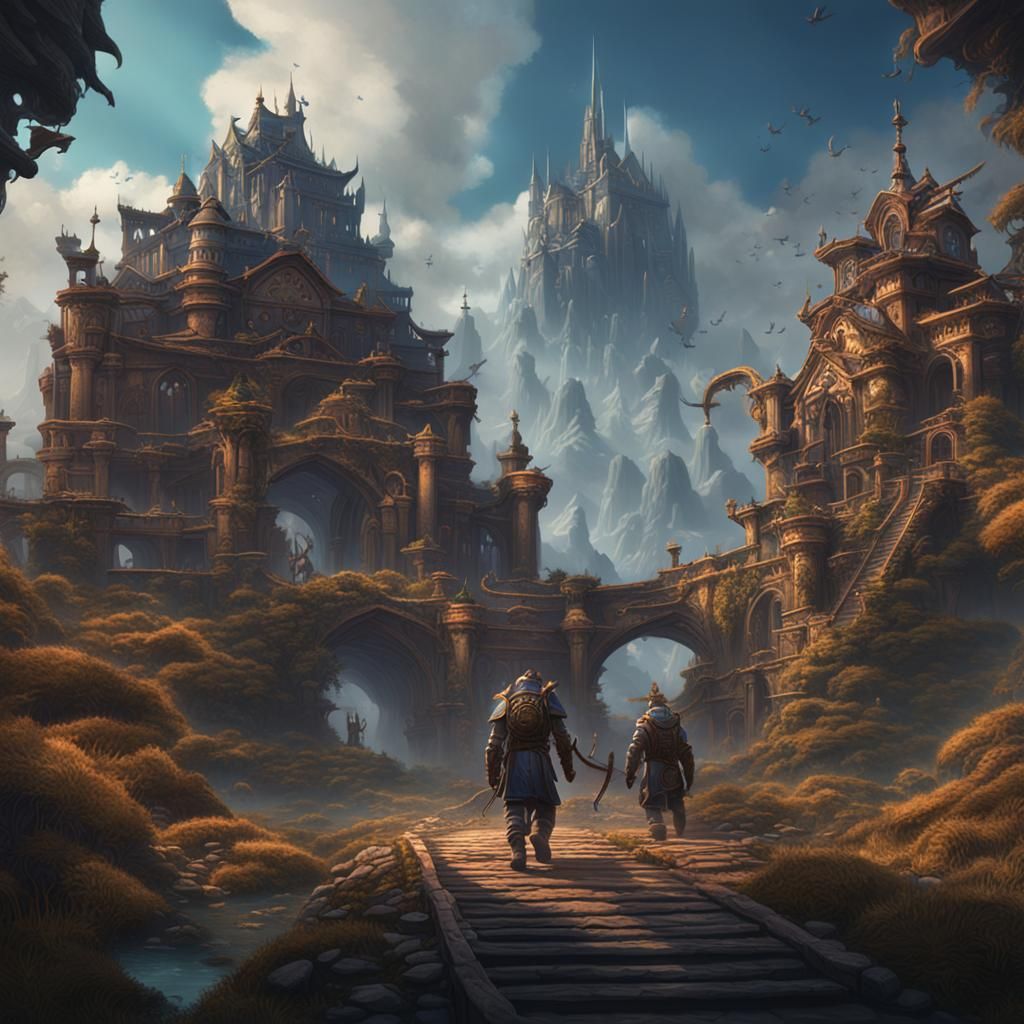 Fantastical Brothers: Detailed Matte Painting Concept Art