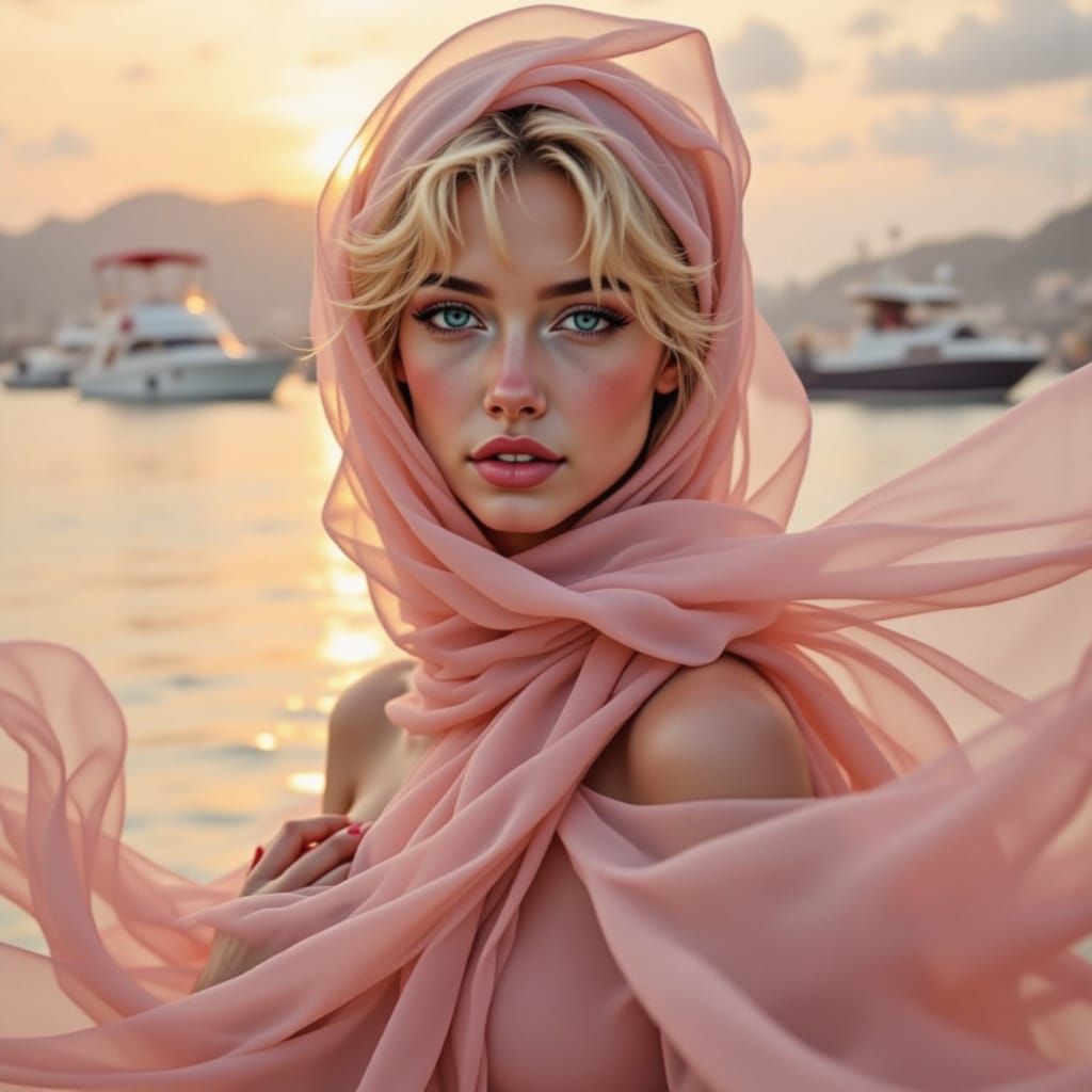 Dusty Rose Fashionista in Pin-Up Style