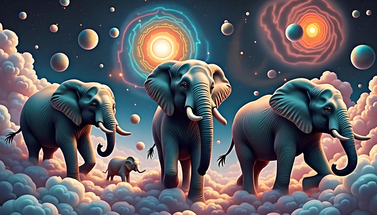 Hindu Cosmology: Elephants Stampede Through the Cosmos