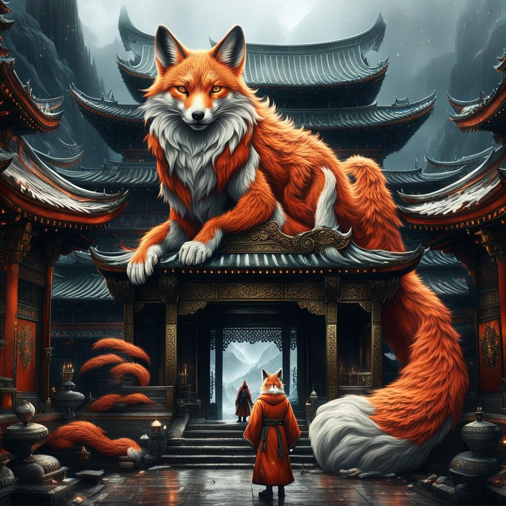 Epic Kitsune Digital Matte Painting