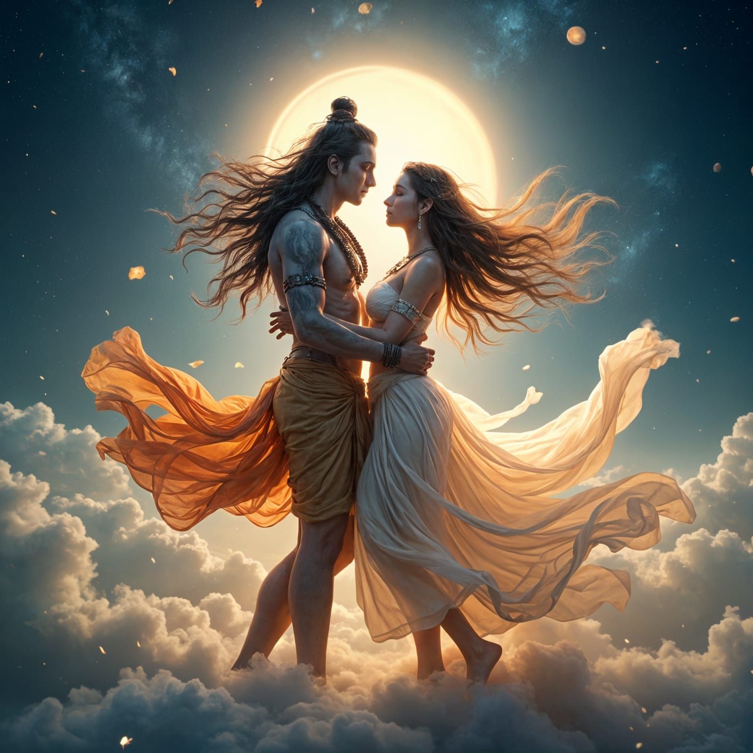 Shiva and Parvati: A Cosmic Union